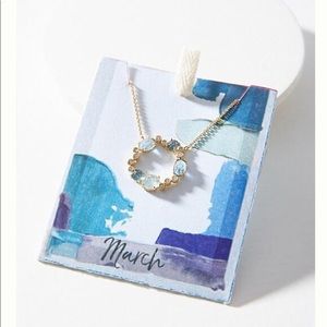 NWT Anthro March Infinity Birthstone Necklace